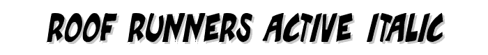 Roof runners active Italic font